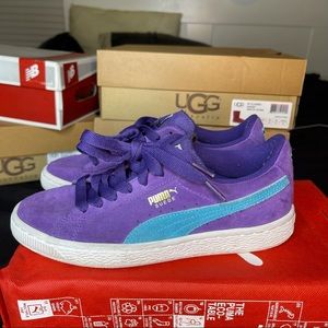 PUMA Suede Kids Sneakers in Purple